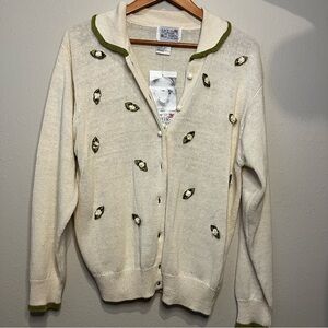 NWT Vintage 80s-90s ? Grandma Cottagecore Sweater Cardigan